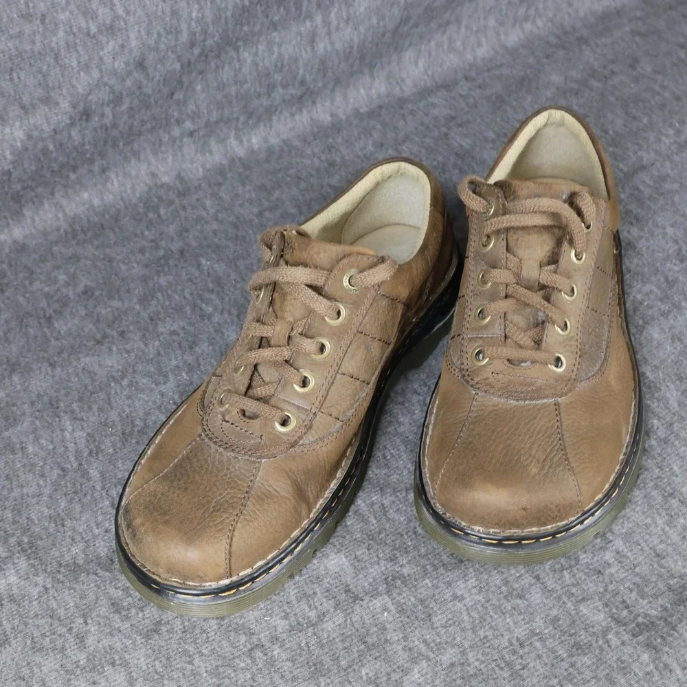 Dr. Martens John Shoes Mens Size 12 Brown Leather Lace Up Casual Sneakers